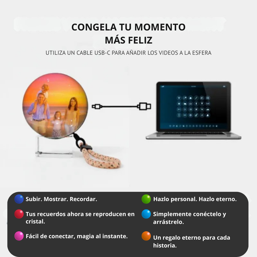Esfera de Video Personalizable para Regalo